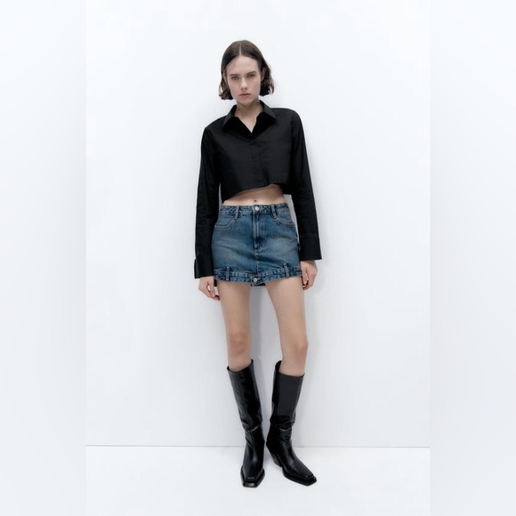Zara denim mini skirt - Picture 4 of 4